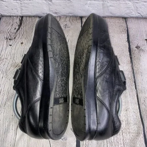 SAS Black Leather Strap Shoes Size 10 Wide Men's Shoes EUC - Picture 5 of 7